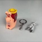 Luffy Den Den Mushi Keychain + Sound affect